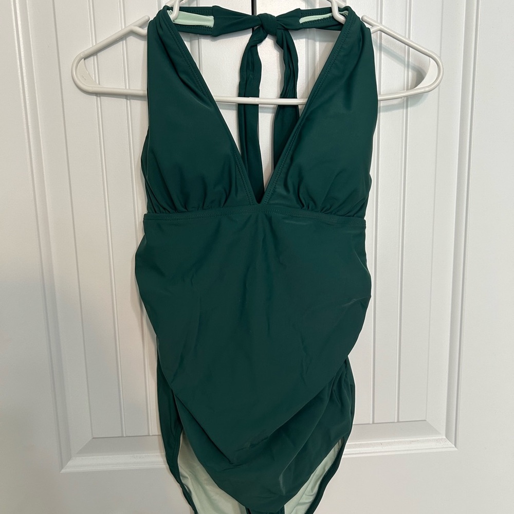Elegant Green One-Piece Swimsuit